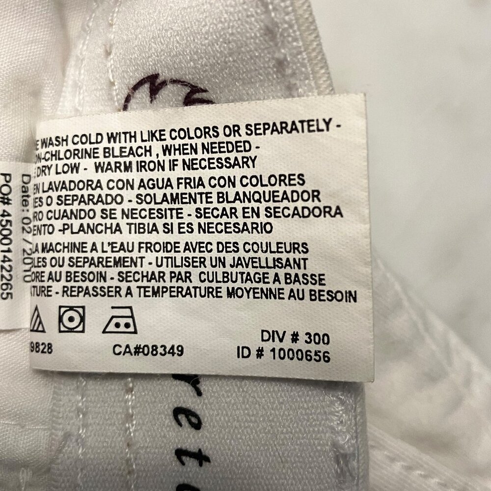 Gloria Vanderbilt Stretch Waistband White Capri Sz 10 - Picture 6 of 6
